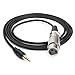 TISINO 5FT/1.5M Mini Jack 3.5mm 1/8'' TRS Stereo Audio Plug Male to 3 PIN XLR Female Balanced Microphone Cable