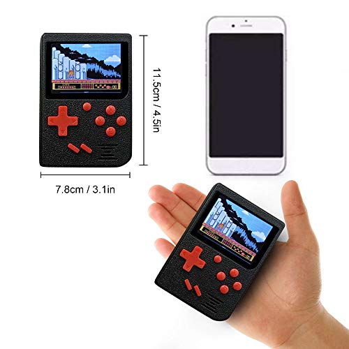 LiPing Retro Mini Handheld Video Game Console Gameboy Built-in 168 Classic Games for Kids Play Fun at Home Office Desk Top Anywhere by (Black) - Thumbnail 2