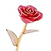 24K Rose Gold Leaf Christmas Her, Eternal Love Real Gold Plated Rose Flower, Valentine's Day, Wedding Anniversary, Birthday, Mother's Day ( Gold Leaves)