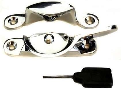 Frelan Hardware Pol. Chrome Narrow Fitch Lock Window Fastener Jv89Lpc