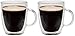 Insulated Double-Wall Glass Coffee Mugs and Tea Cups (Set of 2) | 12 oz Each, Durable, Highest Quality Glass, Dishwasher Safe