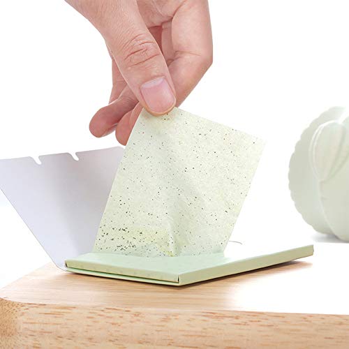 Ocamo Facial Oil Blotting Paper,100 Pcs/box Face Oil Absorbing Paper Fibres Breathable Linen Pulp Blotting Paper