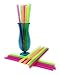Extra Large Plastic Straws, Great for Smoothies, Extra Wide Straws With Mammoth 1/2 Inch Diameter, Neon Colors, Bulk Smoothie Shake Straws - 200 Pack - Variable Lengths (1, 12 inch)