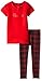 Nautica Girls' Knit Top and Plaid Legging Set