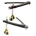 Bird Toy Parrot Nature Raw Wood Fork Stand Hamster Rack Branch Perches with Bell Toys for Bird Cage for Hamsters Parrotsthumb 2