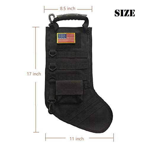 SPEED TRACK Tactical Christmas Xmas Stocking W/ Handle, Perfect Mantel