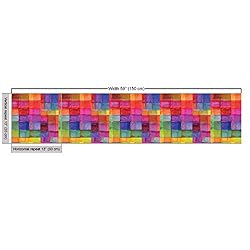 Ambesonne Abstract Fabric by The Yard, Rainbow