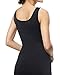 Beilini Women's Camisole Basic Layering Tank Top Wide Strap Stretch, Black, X-Large