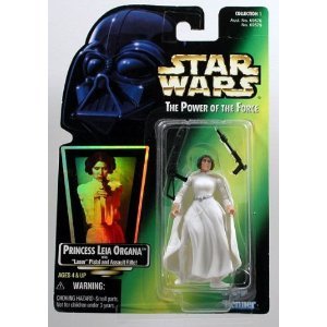 Star Wars - POTF - Holo Card - Princess Leia Organa - with Laser Pistol and Assault Rifle