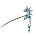 Vintage tassels hairpin, elegant peacock hair stick YHQ6029,Blue