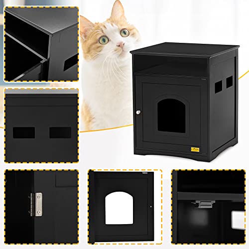 COZIWOW Enclosed Litter Box Enclosure Furniture Hidden
