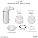 Water Filter/Softener Air Gap with 1/2-inch Barb Connector for Installation on a 1-1/2-inch Standpipe with PVC Trap Adapters.