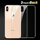 QRemix iPhone Xs/X Back Screen Protector (2 Pack), Tempered Glass Film Compatible with IPhoneXS/IPhoneX (Only Back,2 Pack,5.8inch)