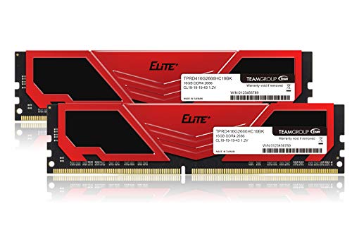 Team DDR4 2666Mhz PC4-21300 16GBx2枚（32GBkit） デスクトップ用メモリ Elite Plus シリーズ 日本国内無期限正規保証商品画像