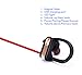 Sweatproof Sport Bluetooth Earphones, AONOKOY Wireless Stereo Earhook Headphones Headset In-ear Earbuds Noise Cancelling with Mic for Smartphone (Red)