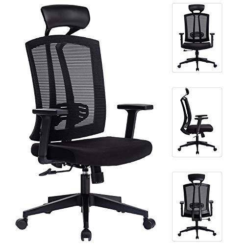 Ergonomic Office Desk Chair with Adjustable Armrest and Lumbar Support
