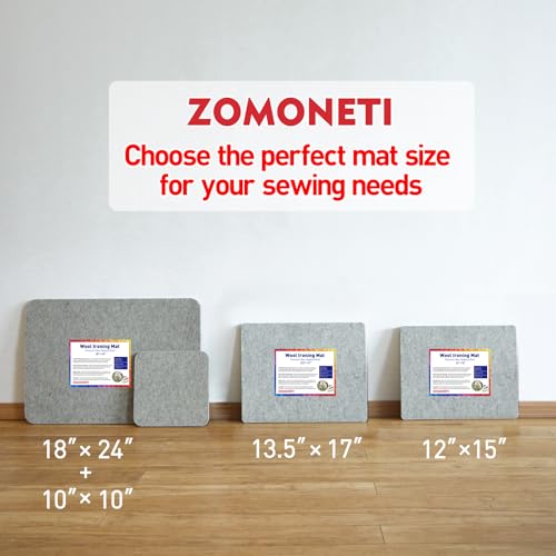 ZOMONETI Wool Ironing Mat 17" x 13.5", 100% New Zealand Wool, Ironing Mat for Quilt, Sewing, Quilting Supplies and Accessories
