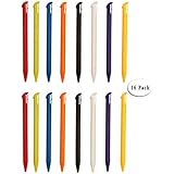 Boseen 16 Pcs Colorful Plastic Replacement Touch Screen Stylus Pen, Compatible with Nintendo New 3DS XL, 3DS LL