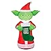 Star Wars Airblown Inflatable Lit 5 Foot Christmas Yoda with Stocking