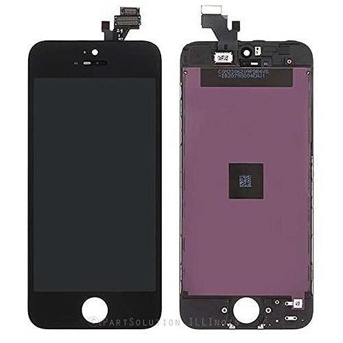 ePartSolution_ LCD Display Touch Screen Digitizer Assembly for iPhone 5SE Replacement Part USA Seller (Black)