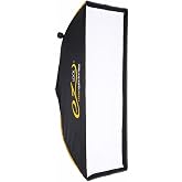 Glow EZ Lock 12x36 Quick Strip Rectangular Bowens Mount Softbox | Includes grid, diffusers, deflector and bag for portraiture, studio and storage