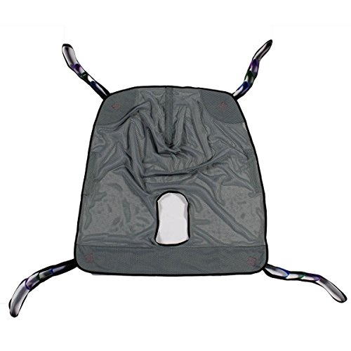 Bariatric Heavy Duty Full Body Mesh Commode Patient Lift Sling, 600lb Weight Capacity (Extra Large)