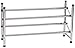 Household Essentials 2101 Expandable Two-Tier Shoe Rack | Adjustable Rods for Different Sizes | Chrome