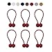 Remunkia Magnetic Curtain Holdbacks Drapery Tiebacks: 6Pack 16 Inch Tie Backs Holdback for Blackout Sheer Window Treatment, WineRed, Upgrade