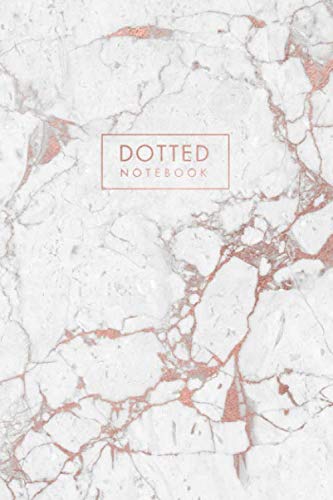 Dotted Notebook: Elegant Rose Gold Vein Marble Dot Grid Notebook - Journal (6 x 9 inches) - 120 Dot Pages
