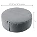REEHUT Zafu Yoga Meditation Cushion, Round Meditation Pillow Filled with Buckwheat, Zippered Organic Cotton Cover, Machine Washable - 4 Colors and 3 Sizes (Grey, 16
