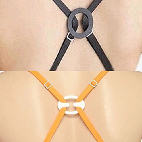 SUMAJU Bra Straps Clips Set, 3Pcs Bra Straps and 3 Pack Racerback Bra Clips for Straps Women Full Cup Size