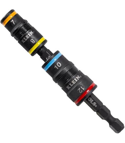 Klein Tools 651MQS Impact-Rated Quad Socket Set, 4-in-1 Flip
