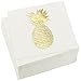 Gold Foil Pineapple Paper Napkins for Birthday Party (6.5 x 6.5 In, 50 Pack)