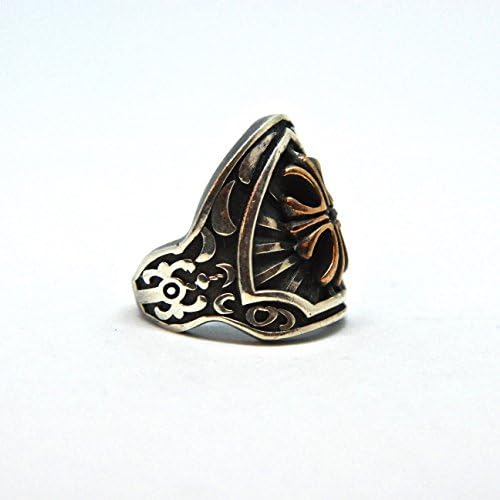 Sterling Silver Cross Shield Men Ring, Special Design for You, 100% Handmade, Bronze Cross