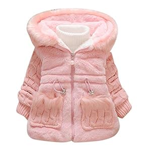 baohooya Winterjas voor pasgeborenen, 0 – 5 jaar, meisjes, met capuchon en geluiddemper van katoen, warm, winddicht…