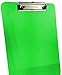 Trade Quest Plastic Clipboard Transparent Color Letter Size Low Profile Clip (Pack of 6) (Green)