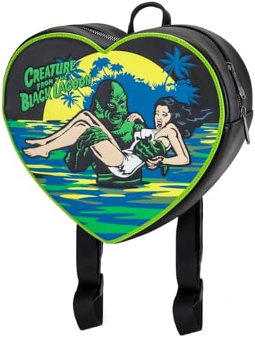 Rock Rebel Monsters Bride Frankenstein Heart Mini Backpack Patent Leather Amazon.com | Rock Rebel Bride of Frankenstein & Frankenstein  main image 3