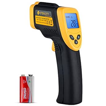 Etekcity Infrared Thermometer 1080, Digital Temperature Gun for Cooking, Non Contact Electric Laser IR Temp Gauge, Home Repairs, Handmaking, Surface Measuring, -58 to 1022℉, -50 to 550℃, Yellow