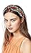Kwartz Red Green Stripe Headbands with Leopard Print,3 Pack Hair Hoops with Bee Animal, Retro Wide Cross Knot Headbands with Cloth Wrapped for Women Girls