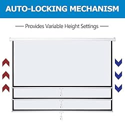 ZENY Projector Screen Pull Down 100 Inch 16:9 HD