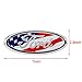 Ruanye For FORD 7 Inch Front Grille Tailgate Emblem, 3D Oval 3M Double Side Adhesive Tape Sticker Badge for Ford Escape Excursion Expedition Freestyle F-150 F-250 F350 (American Flag B)