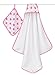 aden + anais Hooded Towel And Washcloth Set, Fluro Pink