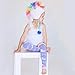 Huggalugs Baby and Toddler Girls Pastel Unicorn Beanie Hat Medium