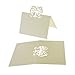 UNIQLED Pack of 60 Laser Cut Perfect Pair Love Birds Paper Wedding Table Numbers Place Card Escort Name Cards for Wedding Party Decoration (Ivory)