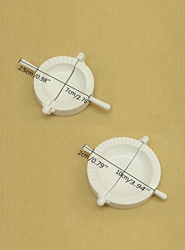 OAIMYY Kitchen Tool Plastic Pastry Dough Pie Meat Filling Press Dumpling Maker Mold (White-3Pcs)