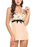 Avidlove Women Babydoll Sexy Lingerie Set Sleepwear Lace Mesh Chemises Outfit