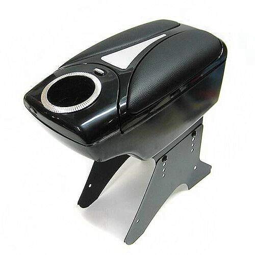 Armrest Car Arm Rest Centre Console Storage Box Leather Cup Holders Black Universal Organizer