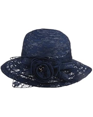 Summer Lace Beach Sun Hat Kentucky Derby Church Dress Bucket Hat