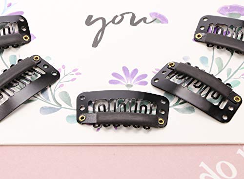 image for Penta Angel U-Shape Snap Clips 20Pcs Black Metal Hair Extension Wigs C