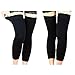 ZTL Unisex Cashmere Wool Knee Sleeve Leg Warmers Long Thicken Thermal Knee Brace Support Protector (1 Pair) Black